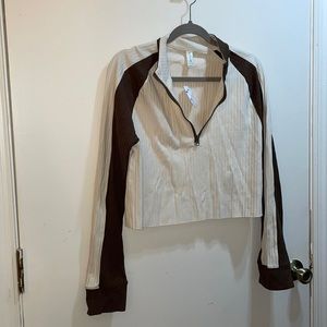 NWT long sleeve collared quarter zip